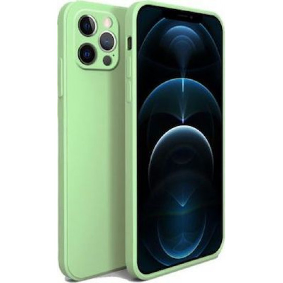 Bodycell Square Liquid Silicon Case iPhone 12 Pro  Light Green