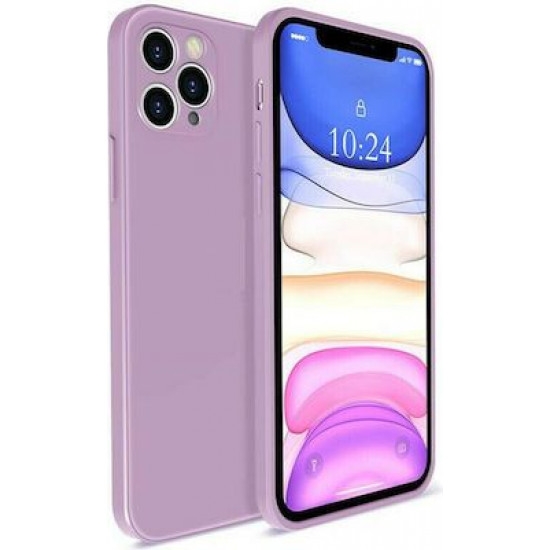 Bodycell Square Liquid Silicon Case iPhone 12 Pro Max Light Violet