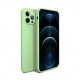 Bodycell Square Liquid Silicon Case iPhone 12 Pro Max Light Green