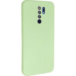 Bodycell Square Liquid Silicon Case Xiaomi Redmi 9/Poco M2 Light Green