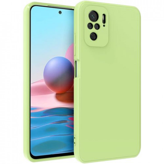 Bodycell Square Liquid Silicon Case Xiaomi Note 10/10s/Poco M5s Light Green