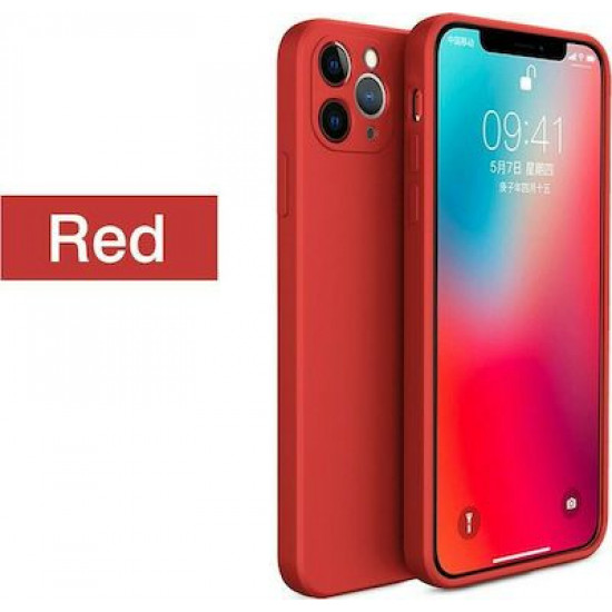 Bodycell Square Liquid Silicon Case iPhone 12 Pro  Red