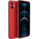 Bodycell Square Liquid Silicon Case iPhone 12  Red
