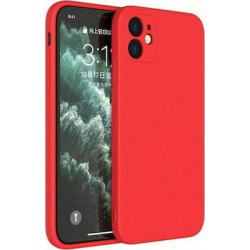Bodycell Square Liquid Silicon Case iPhone 12  Red