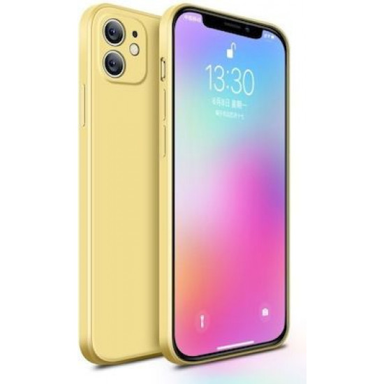 Bodycell Square Liquid Silicon Case iPhone 12  Yellow