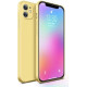 Bodycell Square Liquid Silicon Case iPhone 12  Yellow