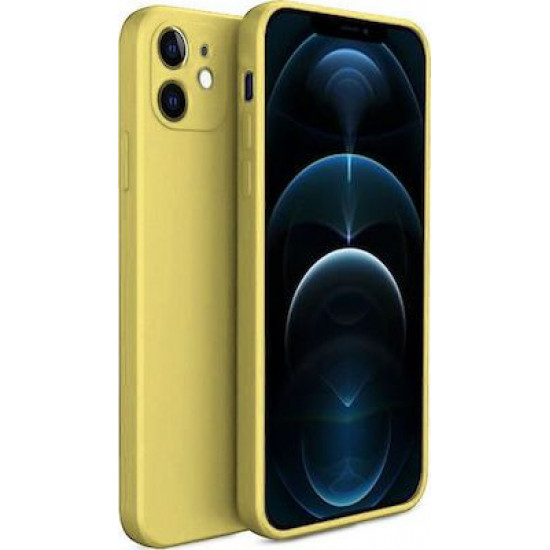 Bodycell Square Liquid Silicon Case iPhone 12  Yellow