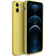 Bodycell Square Liquid Silicon Case iPhone 12  Yellow