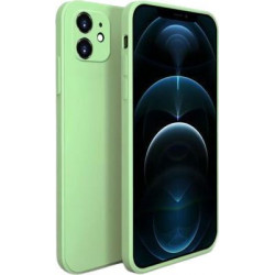 Bodycell Square Liquid Silicon Case iPhone 12 mini Light Green