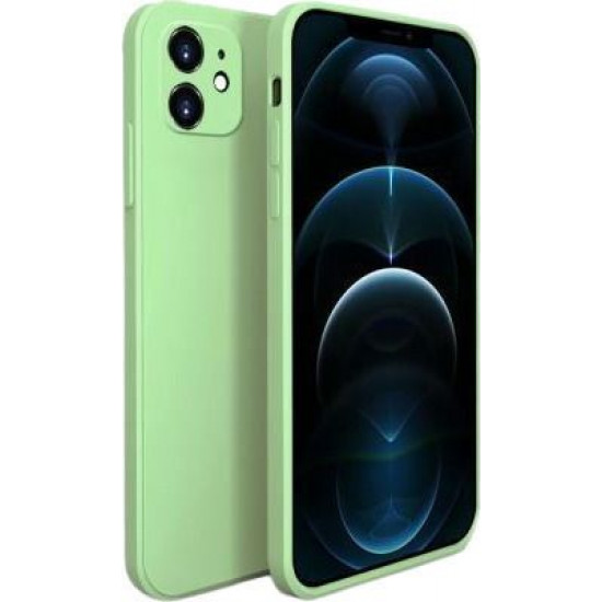 Bodycell Square Liquid Silicon Case iPhone 12 mini Light Green