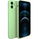 Bodycell Square Liquid Silicon Case iPhone 12 mini Light Green