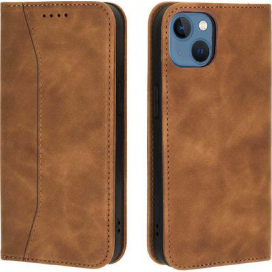 Bodycell Book Case Pu Leather iPhone 13 Mini Brown