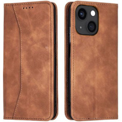 Bodycell Book Case Pu Leather iPhone 13 Mini Brown