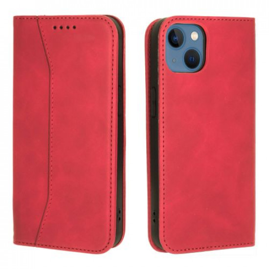 Bodycell Book Case Pu Leather iPhone 13 Mini Red