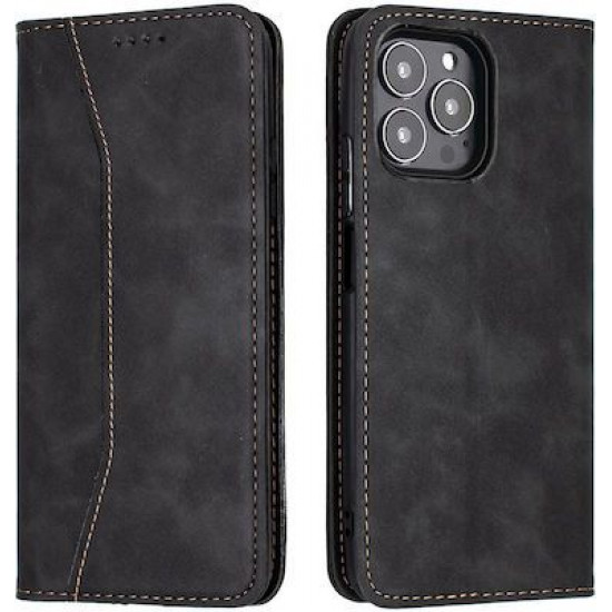 Bodycell Book Case Pu Leather iPhone 13 Pro Max Black