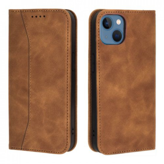 Bodycell Book Case Pu Leather iPhone 13  Brown