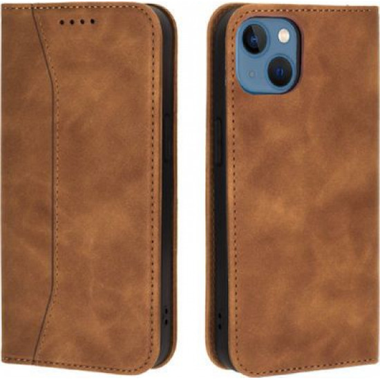 Bodycell Book Case Pu Leather iPhone 13  Brown