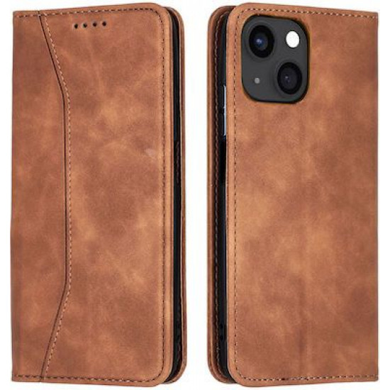 Bodycell Book Case Pu Leather iPhone 13  Brown