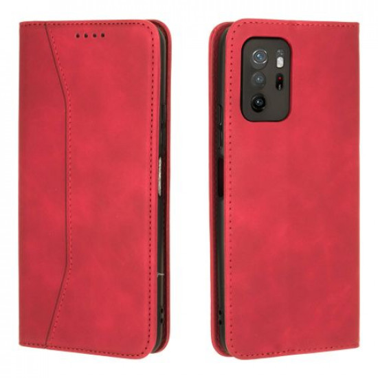 Bodycell Book Case Pu Leather Xiaomi Poco M3 Pro 4G/5G Red