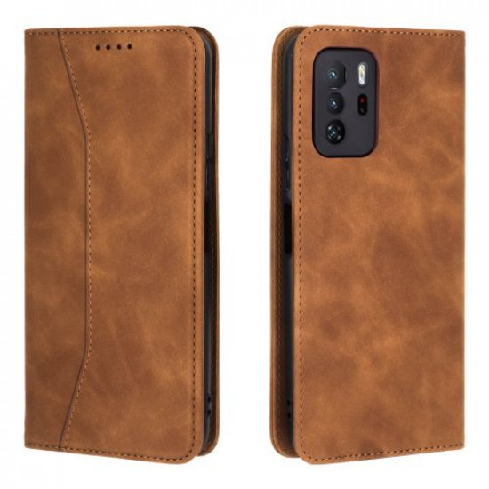 Bodycell Book Case Pu Leather Xiaomi Poco X3 GT Brown