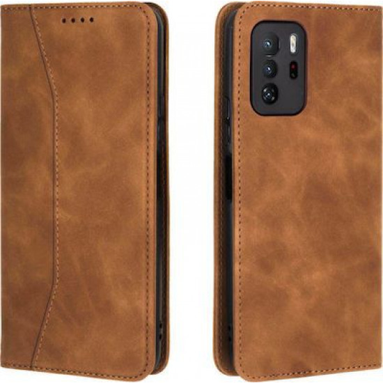 Bodycell Book Case Pu Leather Xiaomi Poco X3 GT Brown