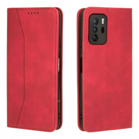 Bodycell Book Case Pu Leather Xiaomi Poco X3 GT Red