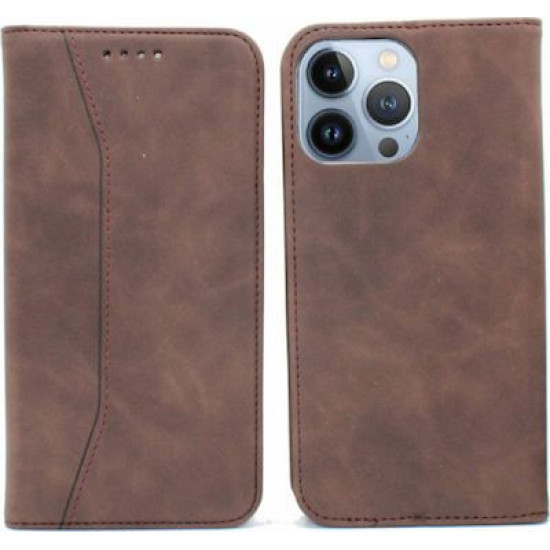 Bodycell Book Case Pu Leather iPhone 13 Pro Max Dark Brown