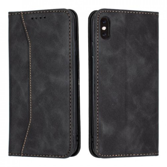 Bodycell Book Case Pu Leather iPhone X/XS Black