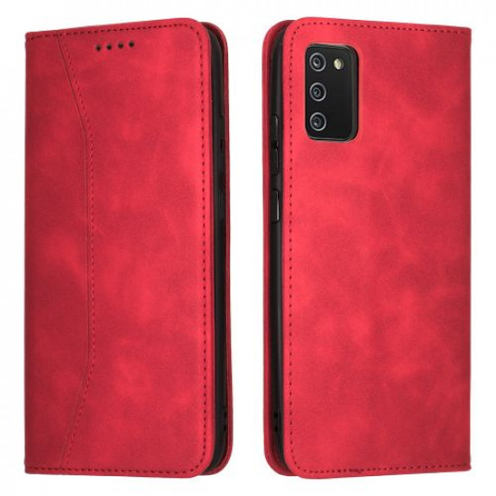 Bodycell Book Case Pu Leather Samsung A03s Red