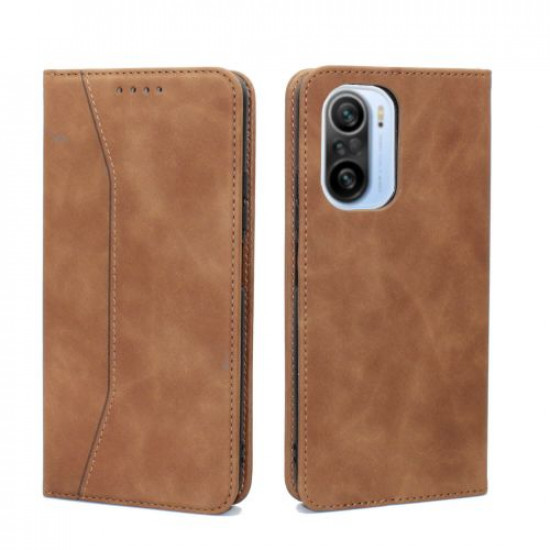 Bodycell Book Case Pu Leather Xiaomi Mi 11i Brown