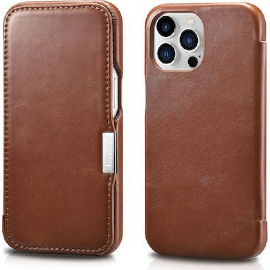 iCarer RIX 1307 iPhone 13 Pro Metal Clip Brown