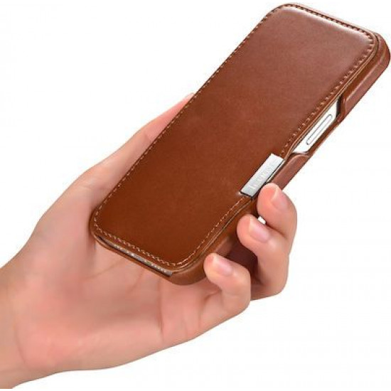 iCarer RIX 1307 iPhone 13 Pro Metal Clip Brown