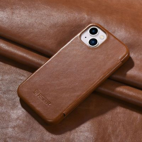 iCarer RIX 1302 iPhone 13 Curved Edge Brown