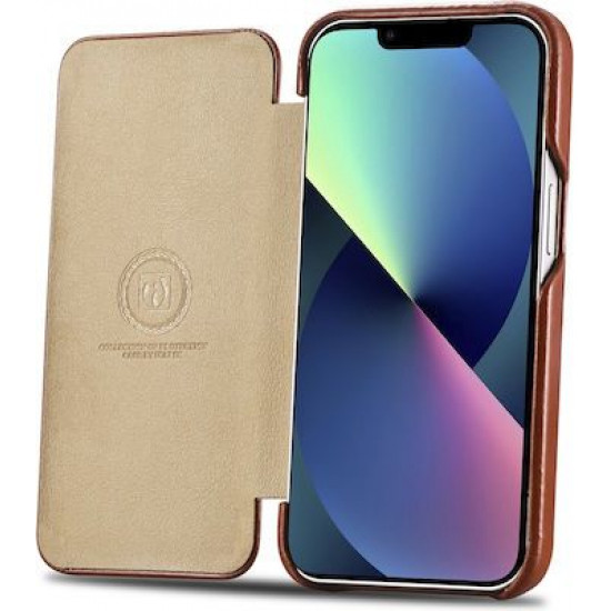 iCarer RIX 1302 iPhone 13 Curved Edge Brown
