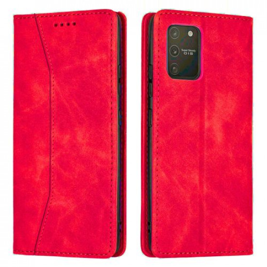 Bodycell Book Case Pu Leather Samsung S10 Lite Red