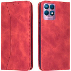 Bodycell Book Case Pu Leather Realme 8i Red