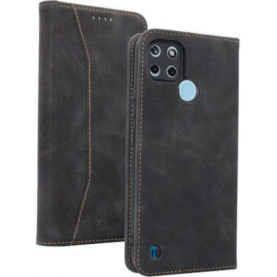 Bodycell Book Case Pu Leather Realme C21Y/C25Y Black