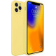 Bodycell Square Liquid Silicon Case iPhone 12 Pro  Yellow