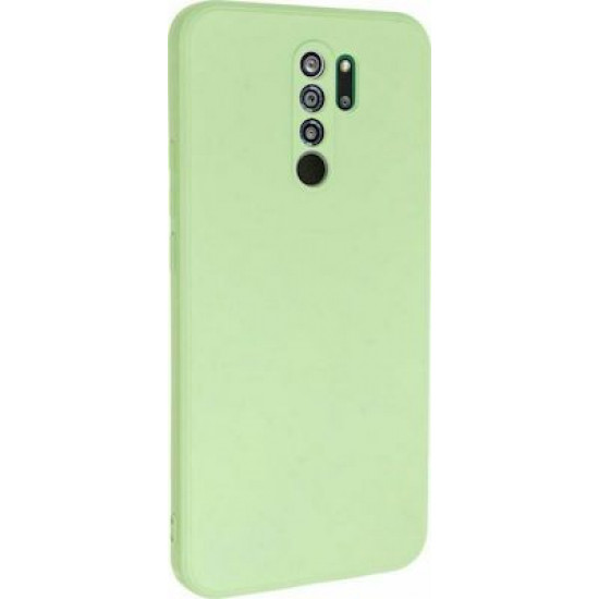 Bodycell Square Liquid Silicon Case Xiaomi Note 8 Pro Light Green