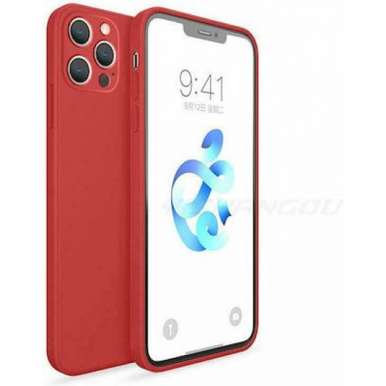 Bodycell Square Liquid Silicon Case iPhone 13 Pro  Red