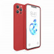 Bodycell Square Liquid Silicon Case iPhone 13 Pro Max Red