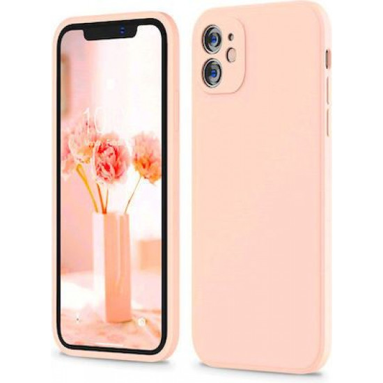 Bodycell Square Liquid Silicon Case iPhone 11  Pink