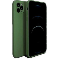 Bodycell Square Liquid Silicon Case iPhone 11 Pro Max Dark Green