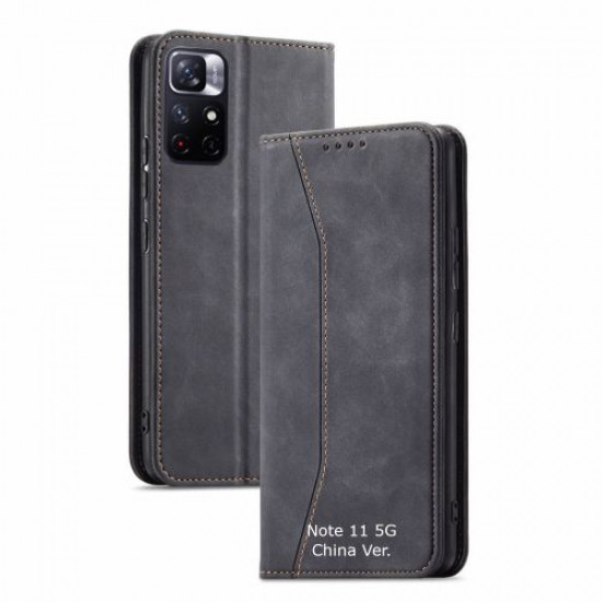 Bodycell Book Case Pu Leather Xiaomi Note 11T/Note 11s 5G/Poco M4 Pro 5G  Black