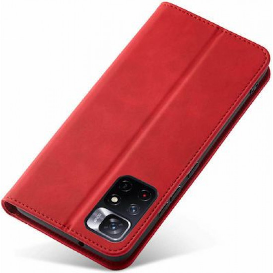 Bodycell Book Case Pu Leather Xiaomi Note 11T/Note 11s 5G/Poco M4 Pro 5G  Red