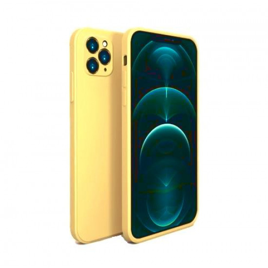 Bodycell Square Liquid Silicon Case iPhone 11 Pro Max Yellow
