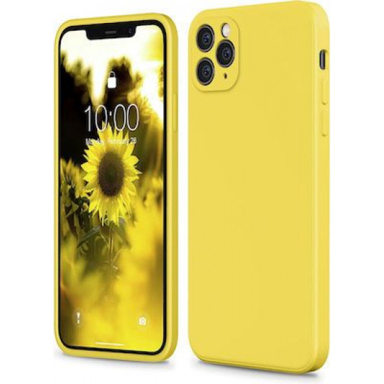 Bodycell Square Liquid Silicon Case iPhone 11 Pro Max Yellow