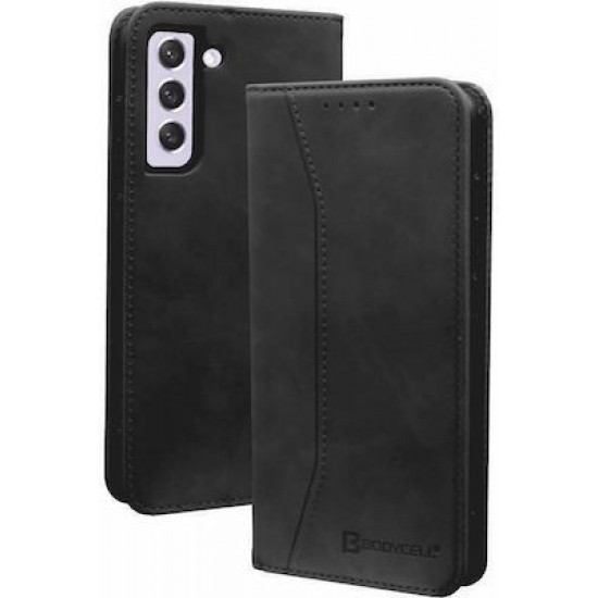 Bodycell Book Case Pu Leather Samsung S21 FE Black