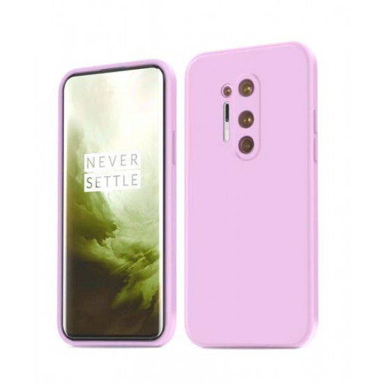 Bodycell Square Liquid Silicon Case Oneplus 8 Pro Light Violet