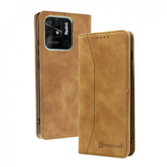 Bodycell Book Case Pu Leather Xiaomi Redmi 10c Brown